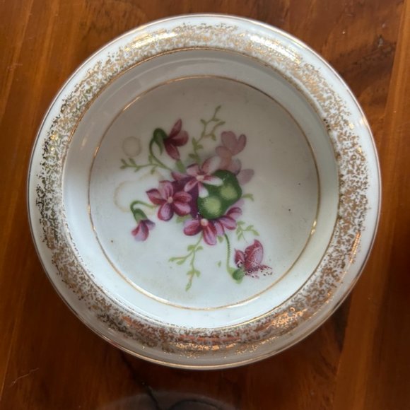 VTG Porcelain Ceramic Floral Coasters Set of 4 - Picture 2 of 6